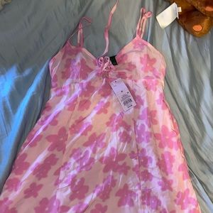 Wild Fable Pink flower Mini Dress Size Medium NWT